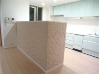 鮮やかな水色のキッチン LIXIL リシェルSIにお取替え 鮮やかな水色のキッチン LIXIL リシェルSIにお取替え